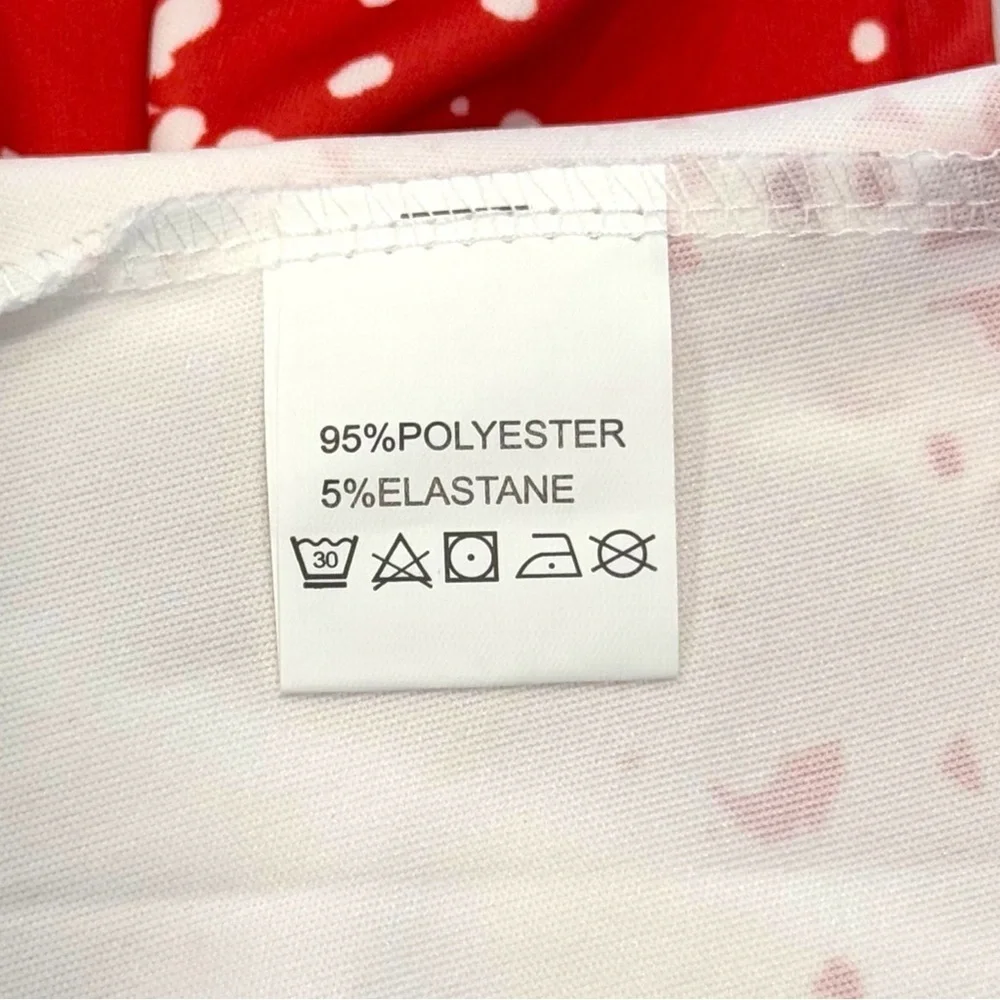 New Women’s 2XL Festive Red/White Long Sleeve Tunic Length Lightweight Jacket - Picture 6 of 7